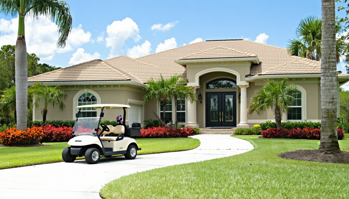 Golf cart-friendly neighborhood in The Villages Florida